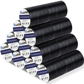 Oleitodh 100 Rolls Black Electrical Tape Bulk 3/4 Inch x 66FT Vinyl Tape
