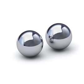 1.9" Stainless Steel Baoding Balls with Carry Pouch.Chinese Massage Health Balls for Hand Exercise Therapy and Stress Relief