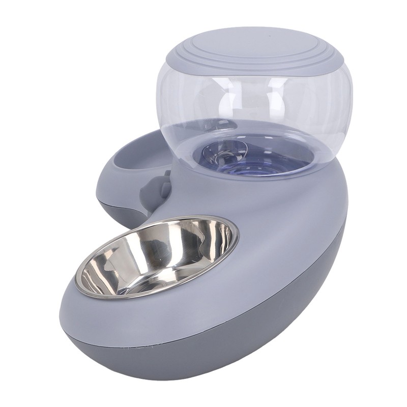 Double Cat Bowls Pet Food and Water Bowl Set Tilted