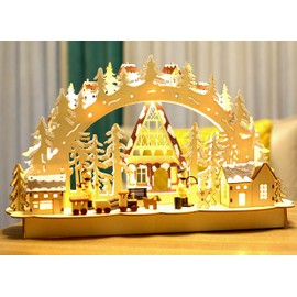 BRUBAKER Christmas LED Light Arch - Winter Landscape - 17.1 x 10.6 x 4 Inches