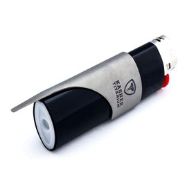 Kasher Titanium Lighter Tool - Multipurpose Metal Lighter Case - Strong, Durable & Lightweight - Sleek & Sturdy Design - Helps to Open Packages, Peel Stickers & Labels (with Lighter, Black Engraving)