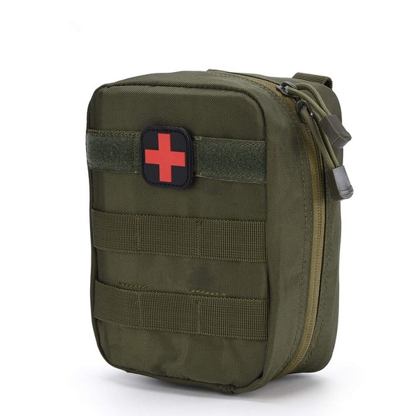 VGEBY1 First Aid Bag, Portable Medical Bag Patch Gift Trauma Kit Bag Emergency Bag Survival Dry Backpack for Travel Camping Cycling (Army Green) First Aid Kit
