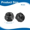 XPEX Pack of 50 Hex Nuts M6, Nut M6 Black,