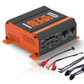 STX Audio STX1200.4D 1200-Watt 4-Channel Class D Bridgeable Amplifier, 75W RMS Per Channel, MOSFET Circuit Design, Adjustable LPF and HPF Filters for Car Audio Systems