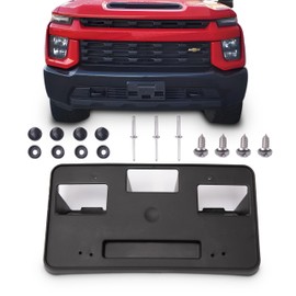 WOZUA Front Bumper License Plate Brackets Holder Mounting for Silverado 2500 3500 2020 2021 2022 2023 GM1068212 84186106