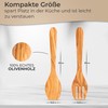 TOPANBIETER 999 Salad Servers Olive Wood 30 cm Sevierbesteck Olive