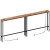 ELYKEN 2 Pack 5.9" Narrow Console Sofa Table with Power