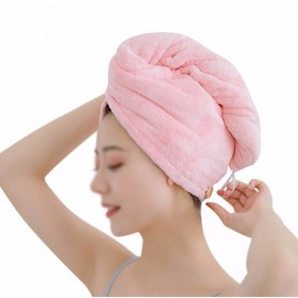 High-end hair towel microfiber dry towel hair towel dry towel quick drying strong absorbency face towel face wash shower gray 3ea