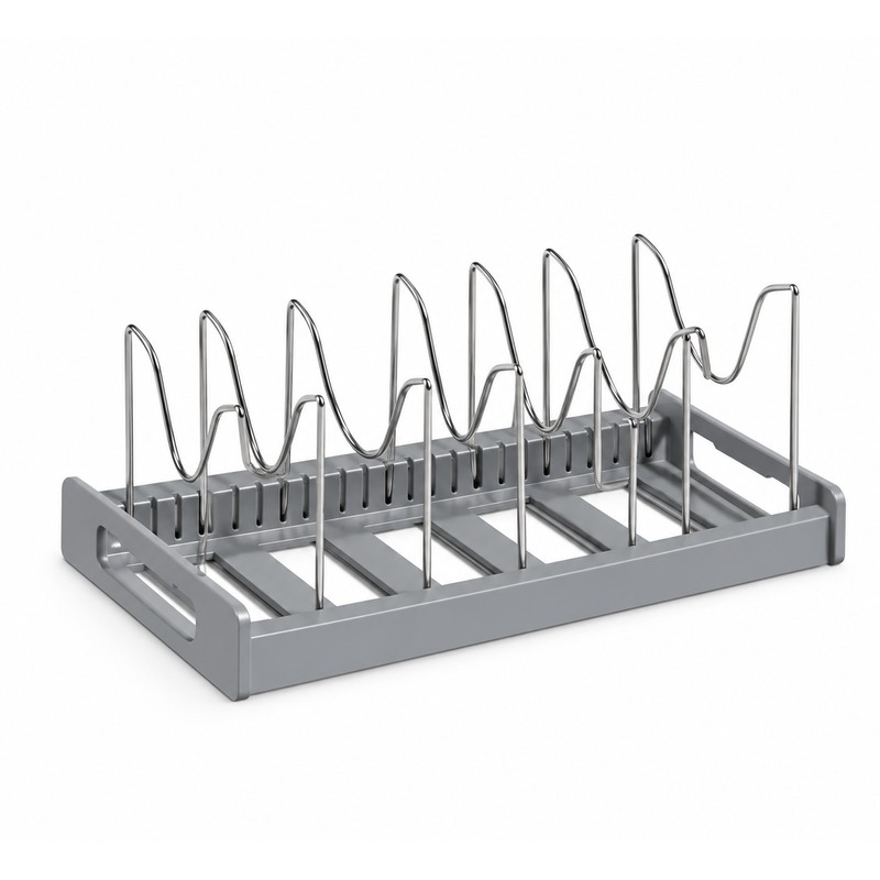 Expandable Pot and Pan Organizer Rack for Kitchen Cabinets –
