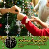 GXGM 10 Stück Christbaumschmuck Eiszapfen Anhänger, Acryl Deko Weihnachtsbaum, Acryl