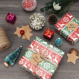 Christmas Star Gift Tags with String Kraft Paper Blank Gift Wrap Tags 100 Pcs Wedding Crafts Tags with 66 Feet Jute Twine