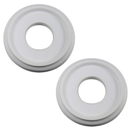 bociloy 2Pcs 10" OD x 4" ID Molded PU Ceiling Medallion for Light Fixtures and Ceiling Fans, White Home Lighting Ceiling Medallions for Chandeliers and Home Lighting Decor