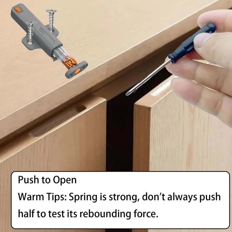 4 Pack Push to Open Door Catches, Push to Open