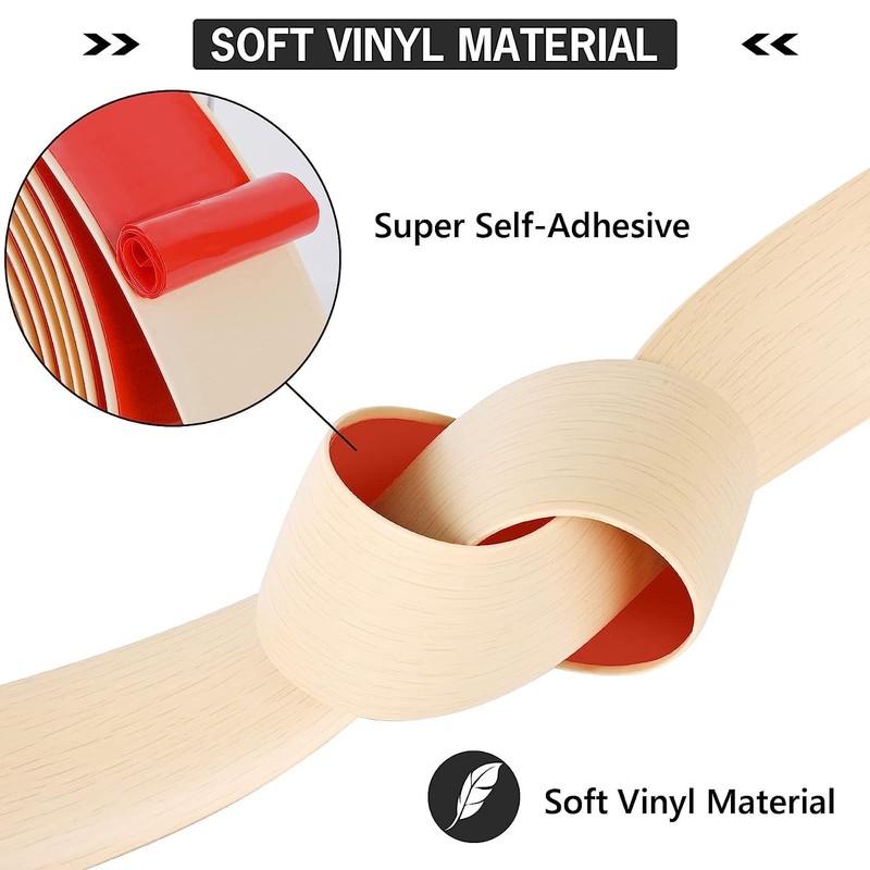 20Ft Floor Transition Strip Self Adhesive Vinyl Cover Floor Strip