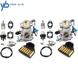 For Husqvarna 2 × Chainsaw Carburetor Fit For Husqvarna 455 460 Rancher Jonsered WTA29 CS2255