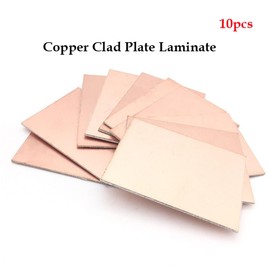 10PCS Copper Clad Plate Laminate, 100x150mm Double Sided Copper Sheet PCB Circuit Board for Industrial Solder Maintenance