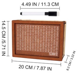 XINQUILIFY Money Vault,Cash Vault Wooden Savings Box,Cash Saver Box,10000 Savings Challenge Box (3000)