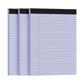 3pcs Legal Pads 8.5 x 11, Note Pads, College Ruled Notebook, Purple Note Pads, Writing Pads, Notepads 8.5 x 11, Memo Pad Paper Pads Perforate, Ruled Line Notebooks for Work, School, Office