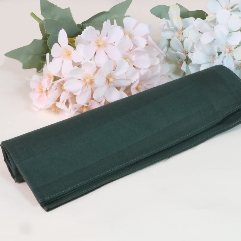 HOULIFE Mens Handkerchiefs - Ladies Handkerchief, Solid Colour Hankerchiefs, 100%