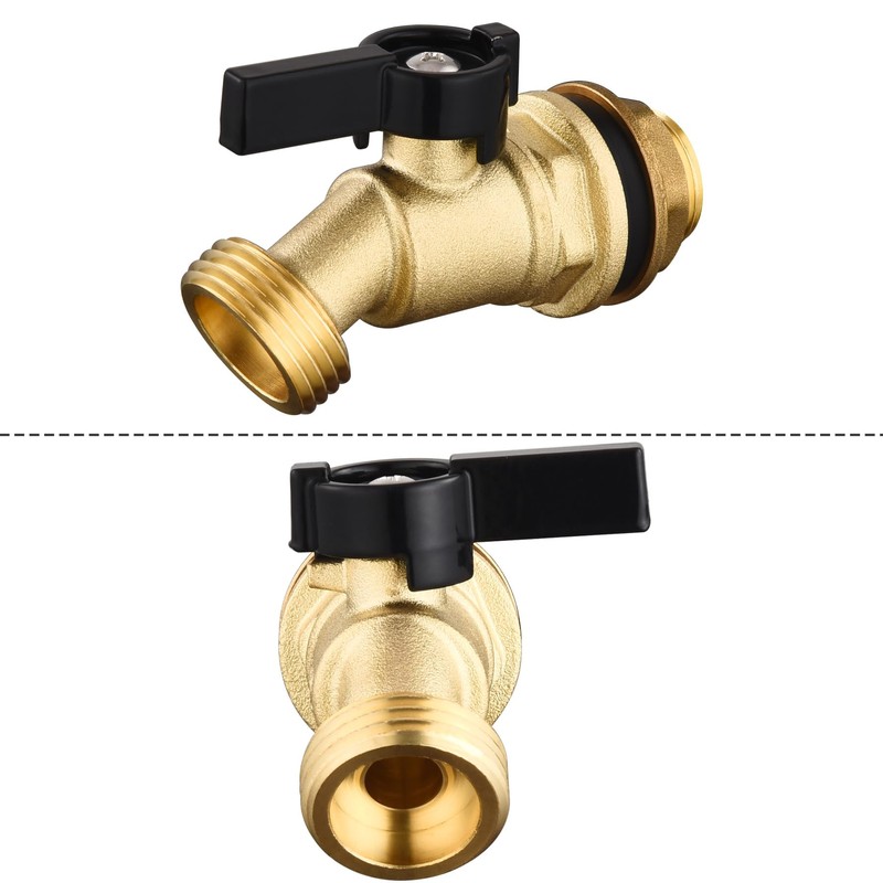 Brass Water Container Rain Barrel Faucets Lead-Free Compliant Spigot Bulkhead
