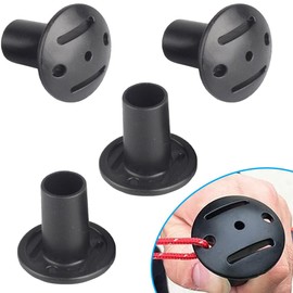 Tent Pole End Cap Tent Pole Tip Cap Set of 4 Protects Tent to Extend Tent Life, Anti-puncture Cover with Rope Hole, Lightweight, Camping Equipment
