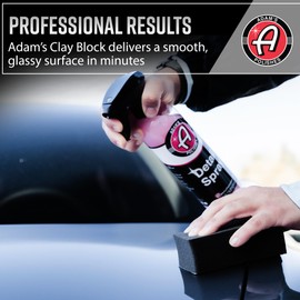 Adam's Clay Block (2pk) - Reusable Hybrid Clay Bar Sponges That Remove Embedded Residues Like Brake Dust, Paint Overspray, & Stuck-On Dirt from Your Car, Truck, Van, or RV Surfaces