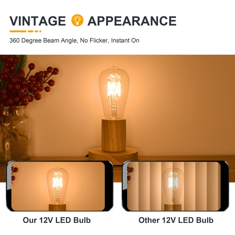 12 Volt Low Voltage LED Light Bulbs - Soft Warm