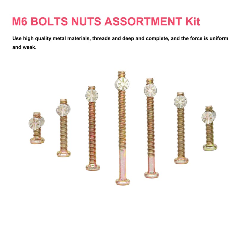 cSeao 100pcs M6 Baby Bed Crib Screws Hardware Replacement Parts