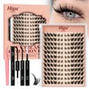Fox Eye Lash Clusters Kit, Wispy Lash Clusters