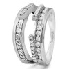 TwoBirch 1.01 Ct. Combination Cathedral and Classic Ring Guard in