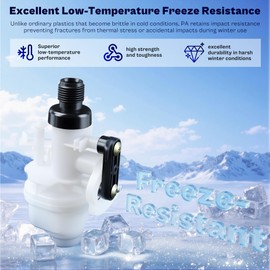 Leak&Freeze-Resistant RV Toilet Water Valve fit for Thetford Aqua Magic V VI 31705 31653 31688 31835 31687 Camper Toilet Parts 31676 31675 31658 31668 31650 31680 31671 31649 LUXRILIX