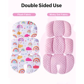Inserto para bebés con reposacabezas y almohadillas para orejas para los hombros, asiento de coche de bebé, soporte para cabeza, cuello, cuerpo reversible, 2 en 1, para niñas y niños, soporte para