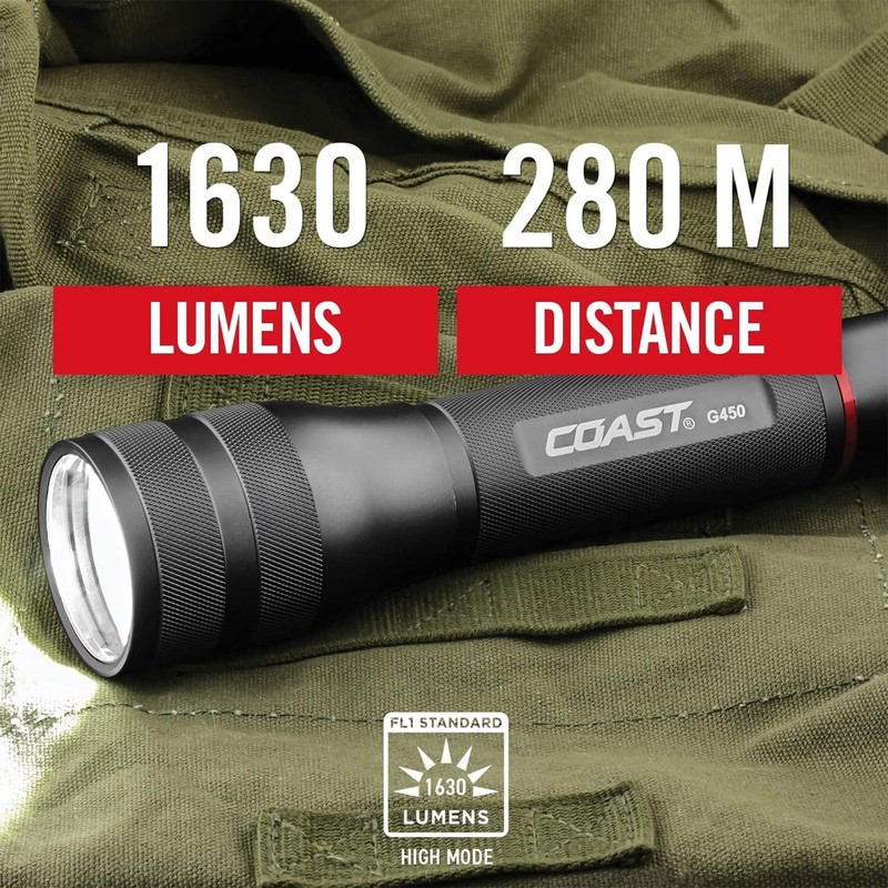 Coast G450 1630 Lumen Twist Focus with Pure Beam and