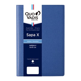 Cuobadis qv98501bl Notebook Diary "Sapax/Ampara" (Week Separate, Starts January, A6 Transformation, 3.9 x 5.9 inches (10 x 15 cm), 4 Languages Notations) Blue Ocean QUOVADIS qv98501bl