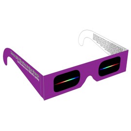Rainbow Symphony Diffraction Grating Glasses - Linear 1000 Line/Millimeters, Package of 50