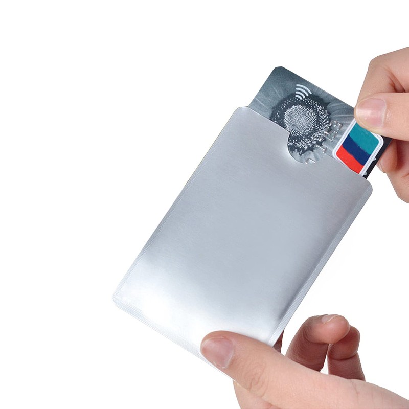 Jedebartey RFID Blocking Credit Card Protector Sleeves, 5Pcs Card Protection