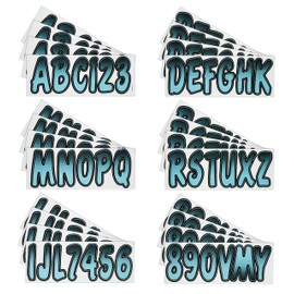 Hardline Products Series 200 Kit de número de registro de barco y PWC a juego de fábrica de 3 pulgadas - BJBKG200