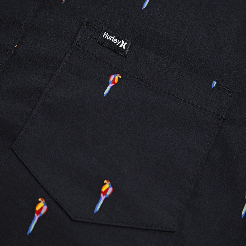 Hurley Boys' Woven Button Down Shirt, Black