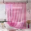 AmazerBath Shower Curtain Liner, 100% EVA Soft Clear Pink Heavy