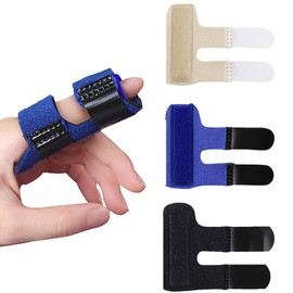 TRKETK Pack of 3 Finger Splints, Finger Smoother Adjustable Trigger Finger Splint Finger Support Orthosis for Adults Finger Splints Sleeves for Broken Sprained Arthritis Ankle Immobilisation