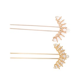 DOITOOL 2pcs Hairpin Hair Accessories for Women Wedding U Shape Hair Sticks Womens Hair Accessories Hair Barrettes for Women Antique Hair Fork Ancient Woman Tie Hair Alloy Girl