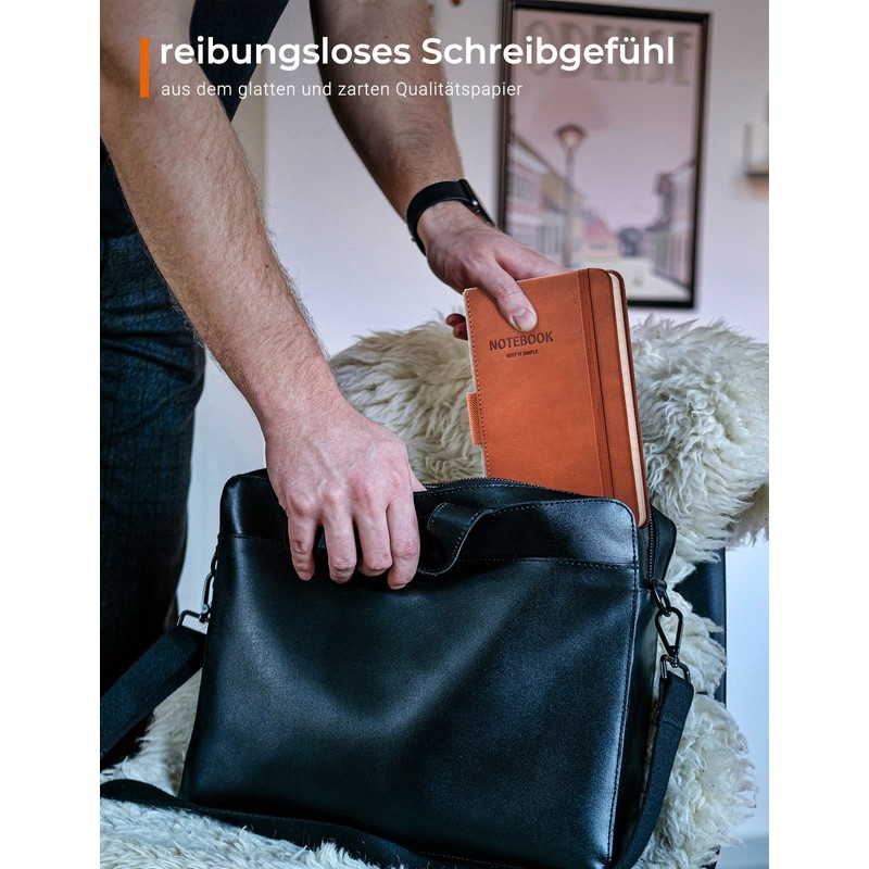AISBUGUR Notebook A6 Pack of 2 Small 9 x 14
