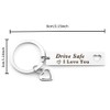 Yeeaulpa Drive Safe Keychain Valentines Christmas Birthday Gift for Him