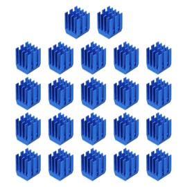 QUARKZMAN Pack of 22 9 x 9 x 12 mm Heatsinks Aluminium Radiator Heatsink Cooling with Thermal Blue Sticker for Chip CPU Transistor FET IC Amplifier Blue