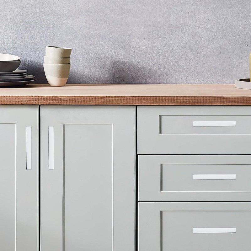 khtumeware 5 Pack 5 Inch(128mm) Polished Chrome Square Cabinet Pulls