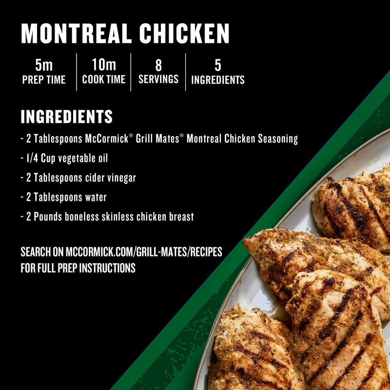 McCormick Grill Mates Montreal Chicken Seasoning, 2.75 oz (Pack of