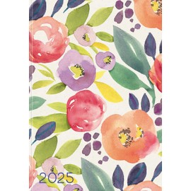 Lady-Timer Flora 2026: Buchkalender - Terminplaner. 1 Woche 4 Seiten. Format: 10,5 x 14,8 cm