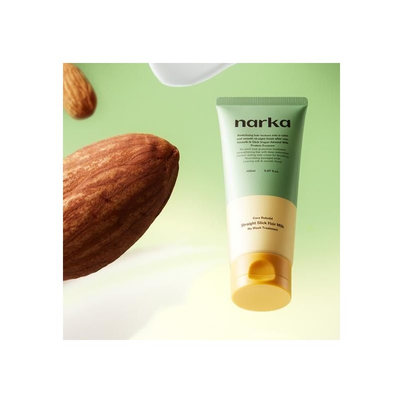narka Straight Slick Hair Milk 150ml Set (+Brush) - narka