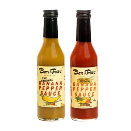 NEW | Ben & Pat’s | Banana Pepper Sauce 2 Pack – Original & Pineapple Habanero | Our Best Value | Perfect for Gifts | Original Medium Heat & Our Sweet, Tropical Heat Sauces | Naturally Sweet
