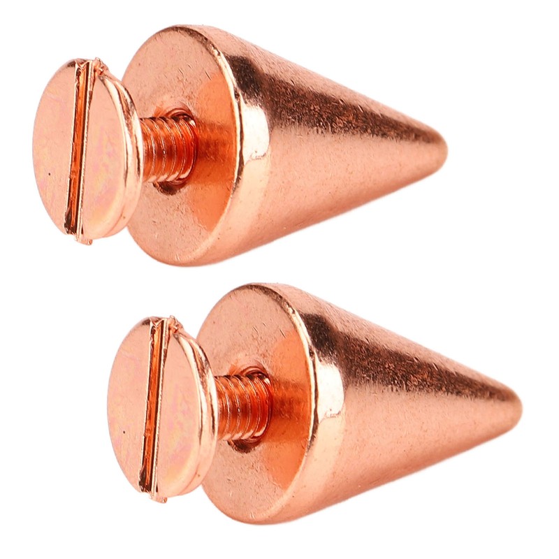 100 Sets Punk Cone Spikes Studs Electroplating Rose Gold Punk